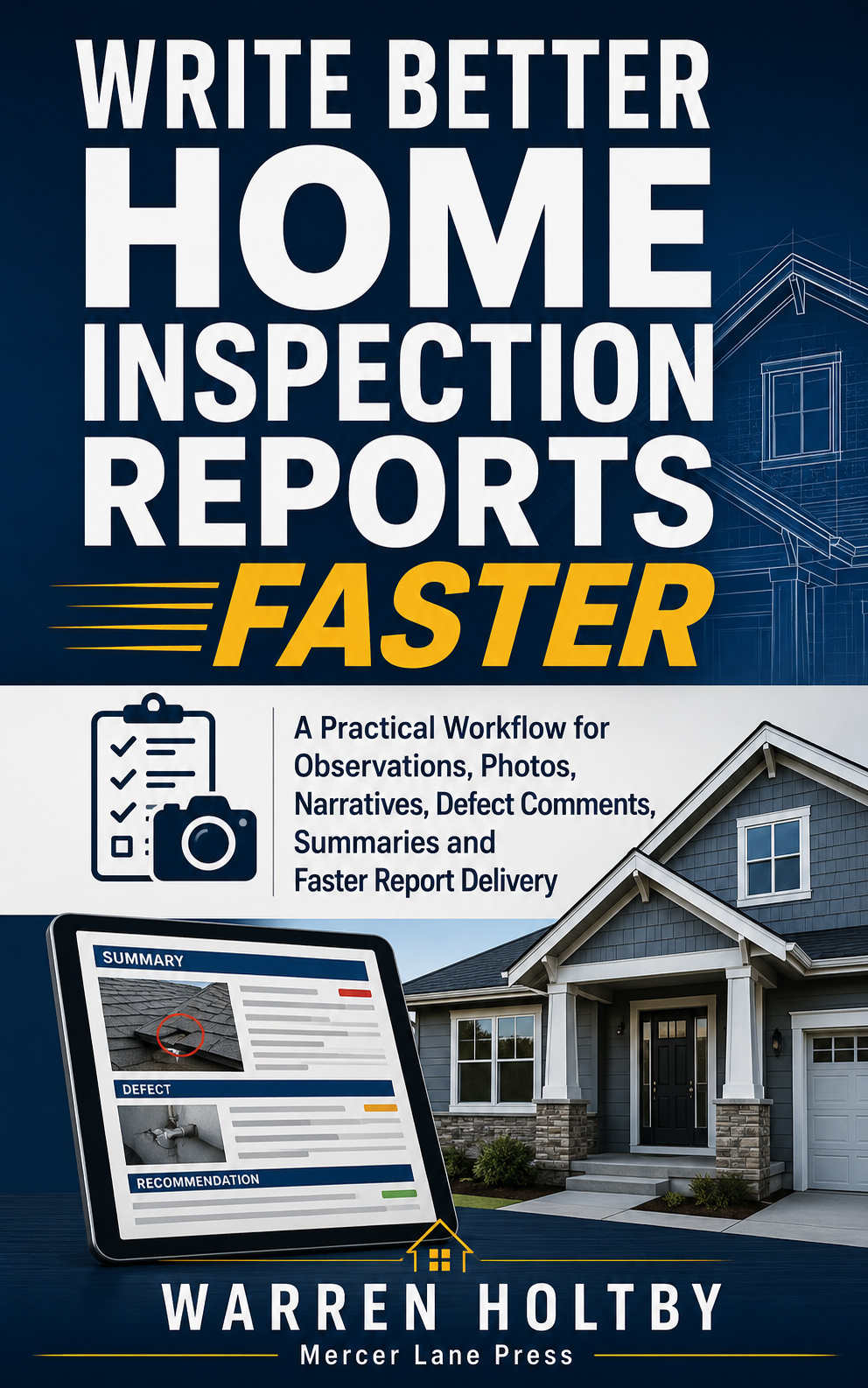 Cover of Write Better Home Inspection Reports Faster by Warren Holtby